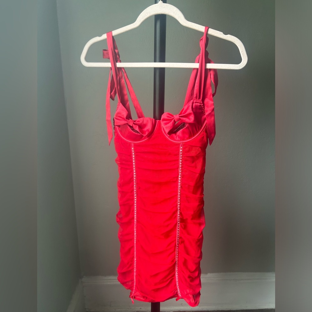 NWOT Victoria’s Secret Wicked Open-Cup Ruched Bling Dress